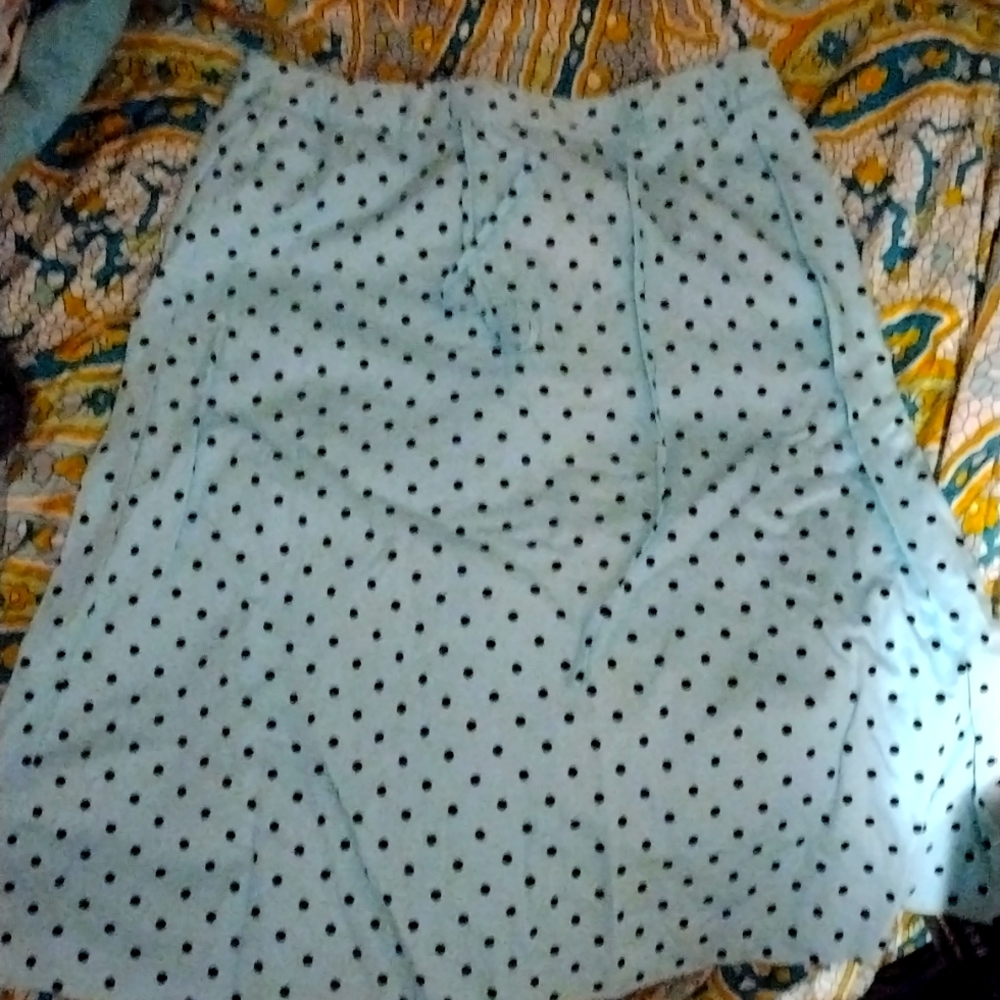 Talbot's A-line polka-dot skirt